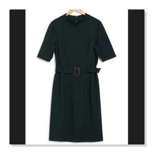 NEW! Eliza J: Elbow Sleeve Belted Sheath Black Dress - size 0